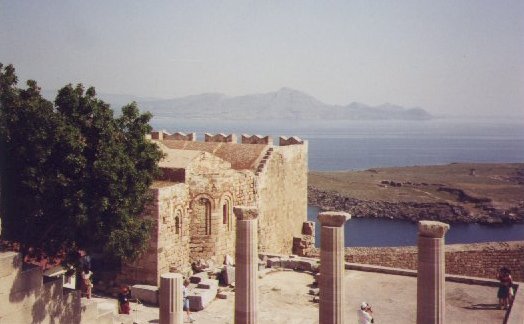 Sur l'Acropole de Lindos